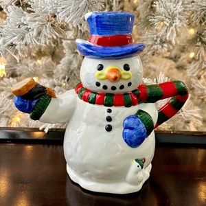 🎄Rare! Festive Snowman Teapot ~ Like New Never Used!🎄